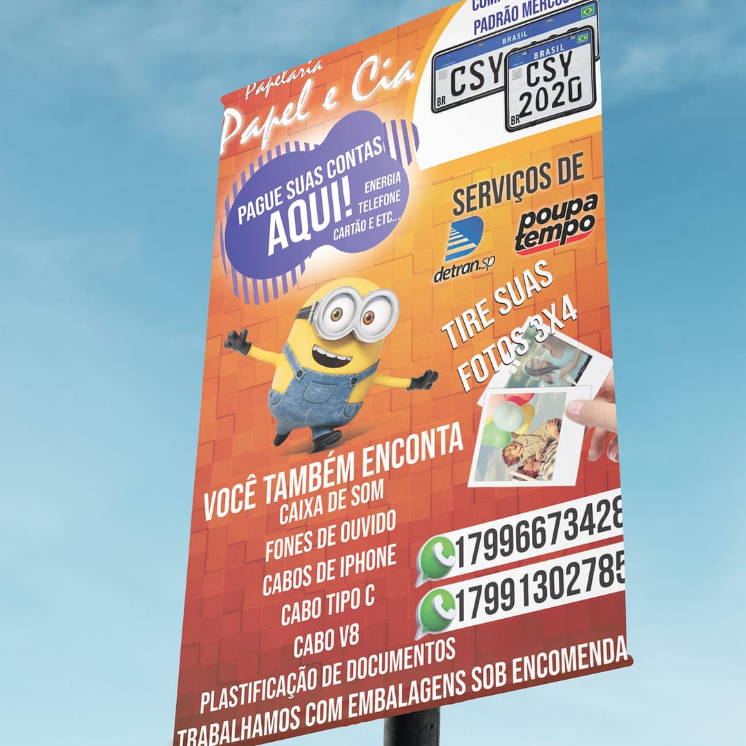 Banner para papelaria